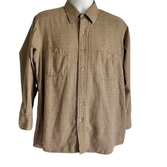 Van Heusen Long Sleeve Button Down Cotton Shirt Neck 16.5 - Picture 1 of 5